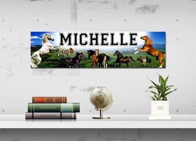 Horse - Personalized Poster with Your Name, Birthday Banner, Custom Wall Décor, Wall Art - image1